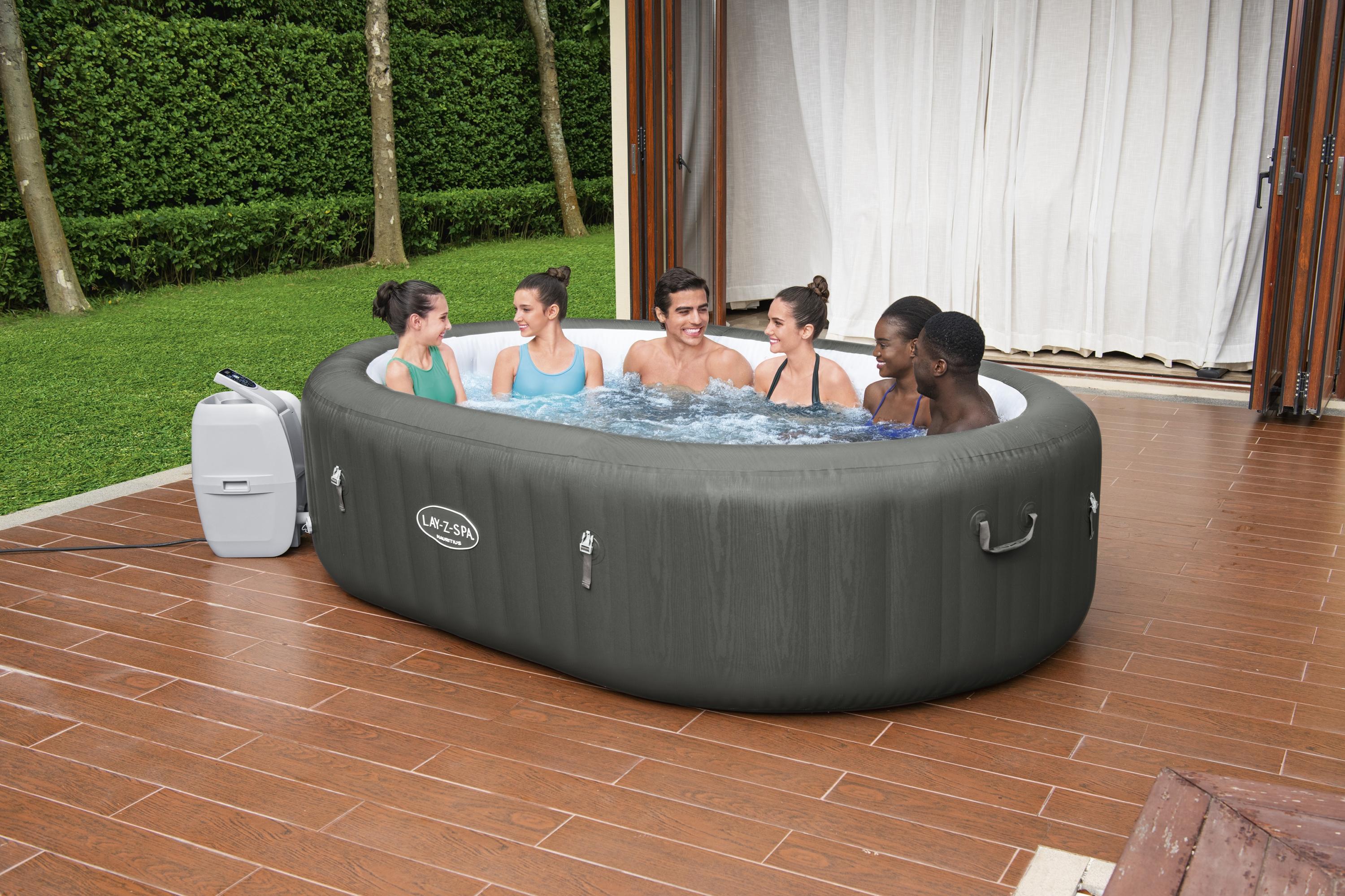 Idromassaggio gonfiabile ovale Lay-Z-Spa Mauritius AirJet 5-7 persone Be