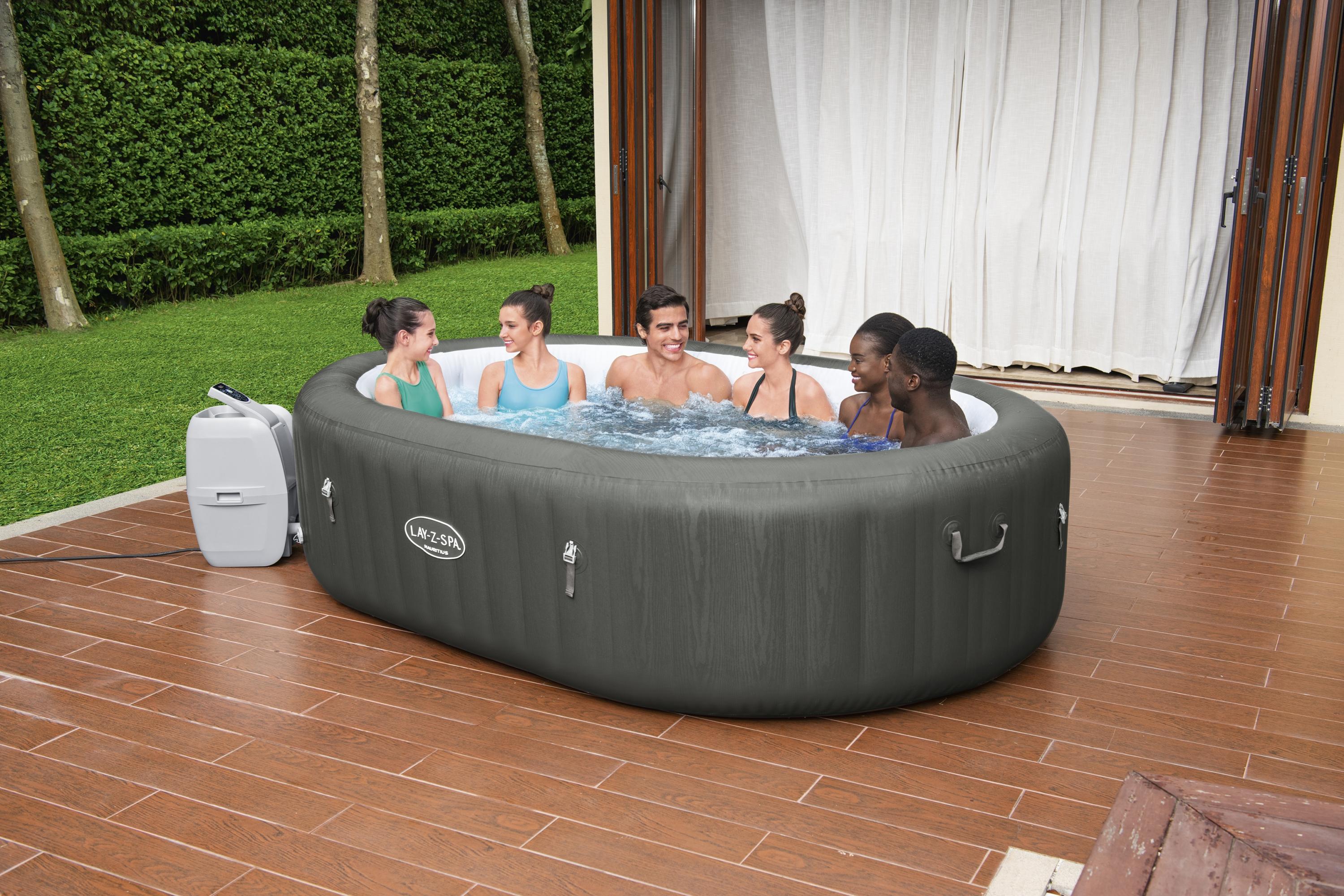 Idromassaggio gonfiabile ovale Lay-Z-Spa Mauritius AirJet 5-7 persone Be
