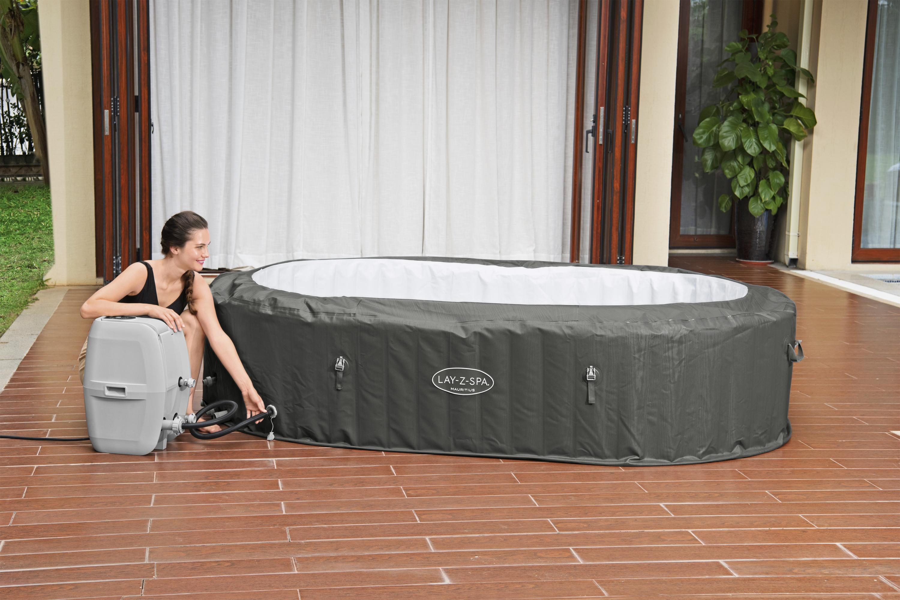 Idromassaggio gonfiabile ovale Lay-Z-Spa Mauritius AirJet 5-7 persone Be