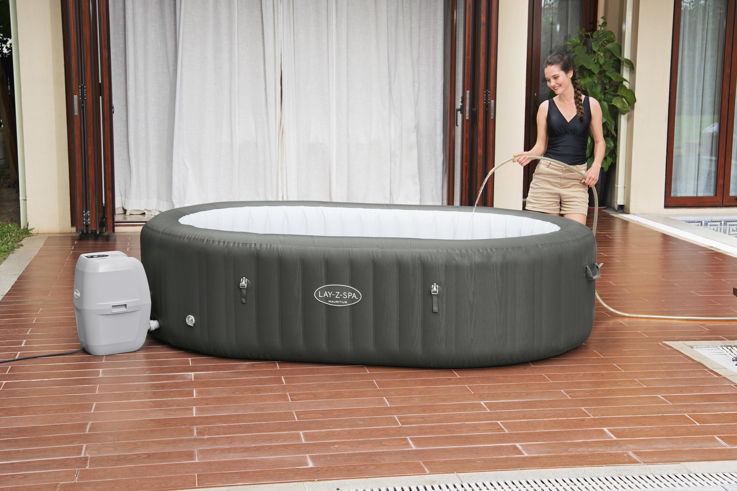 Idromassaggio gonfiabile ovale Lay-Z-Spa Mauritius AirJet 5-7 persone Be