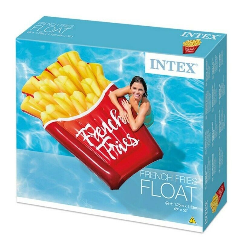 Materassino gonfiabile galleggiante 175x132 cm - Patatine Fritte Intex 58775