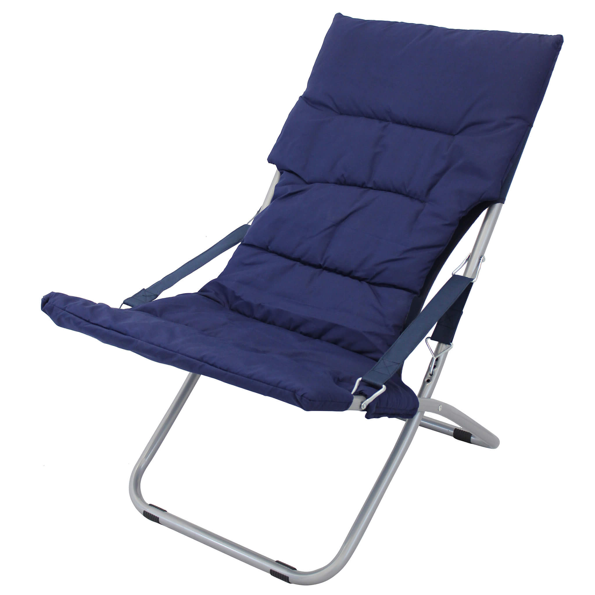Sedia sdraio da esterno in acciaio con seduta e schienale in PVC Shady