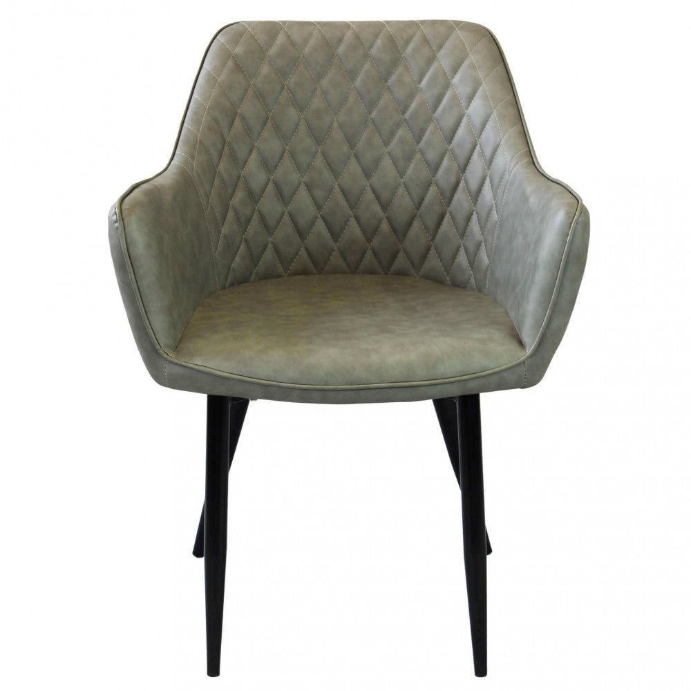 Sedia poltrona da interno con struttura in metallo e seduta larga imbottita rivestita in ecopelle Chair XL
