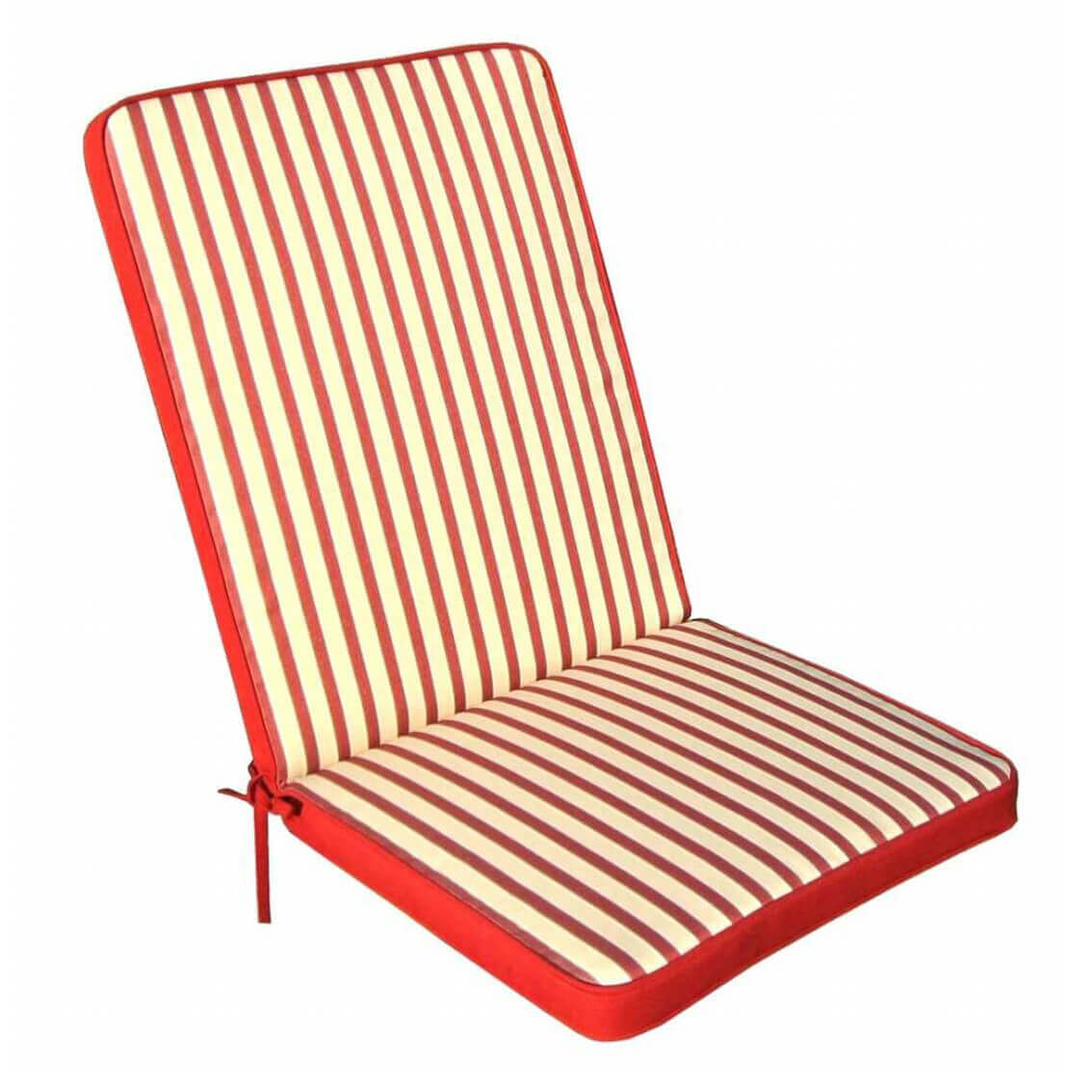 Cuscino in poliestere sfoderabile e impermeabile con schienale medio 90x40 cm per sedia