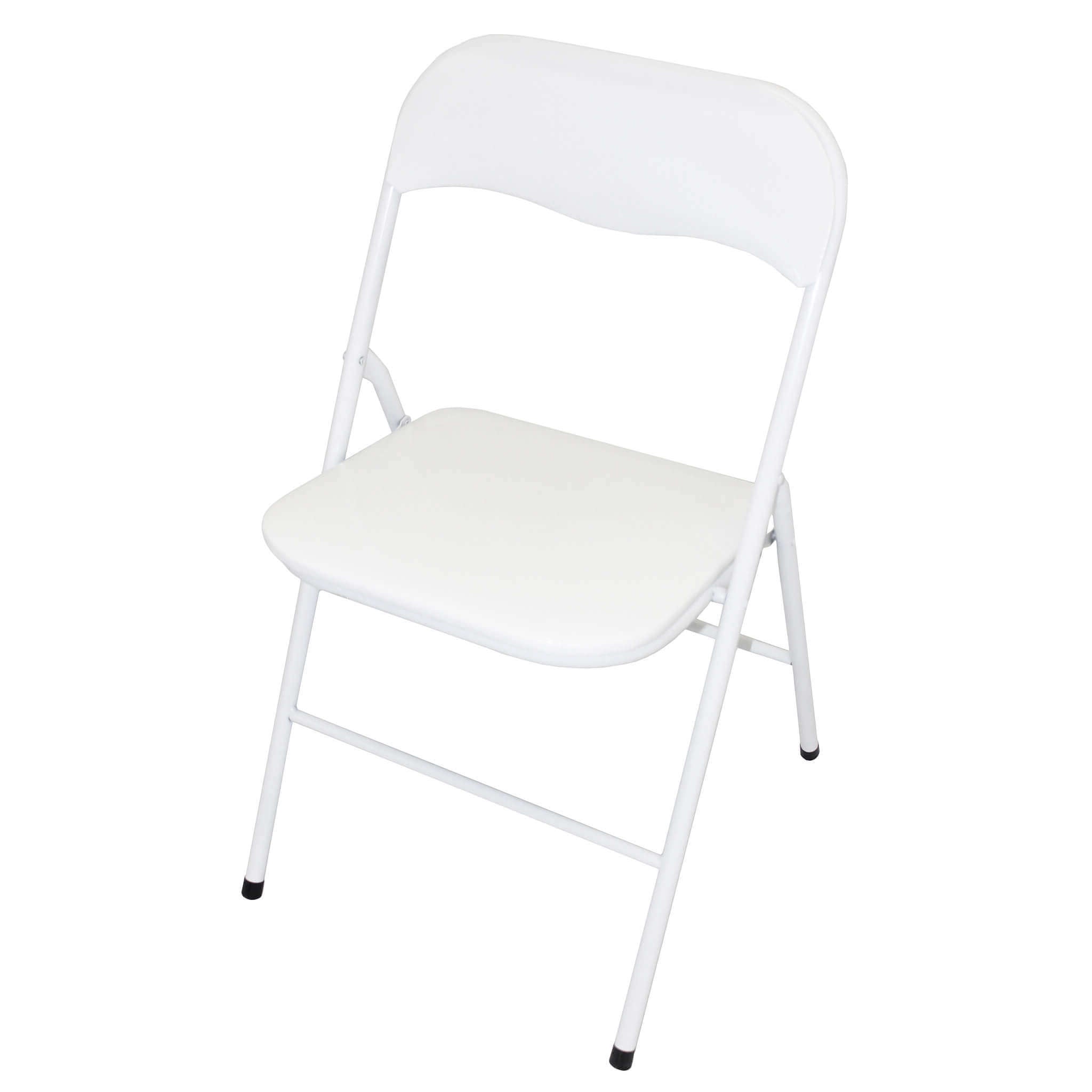 Sedia pieghevole da interno in acciaio con seduta e schienale in PVC imbottito Closy