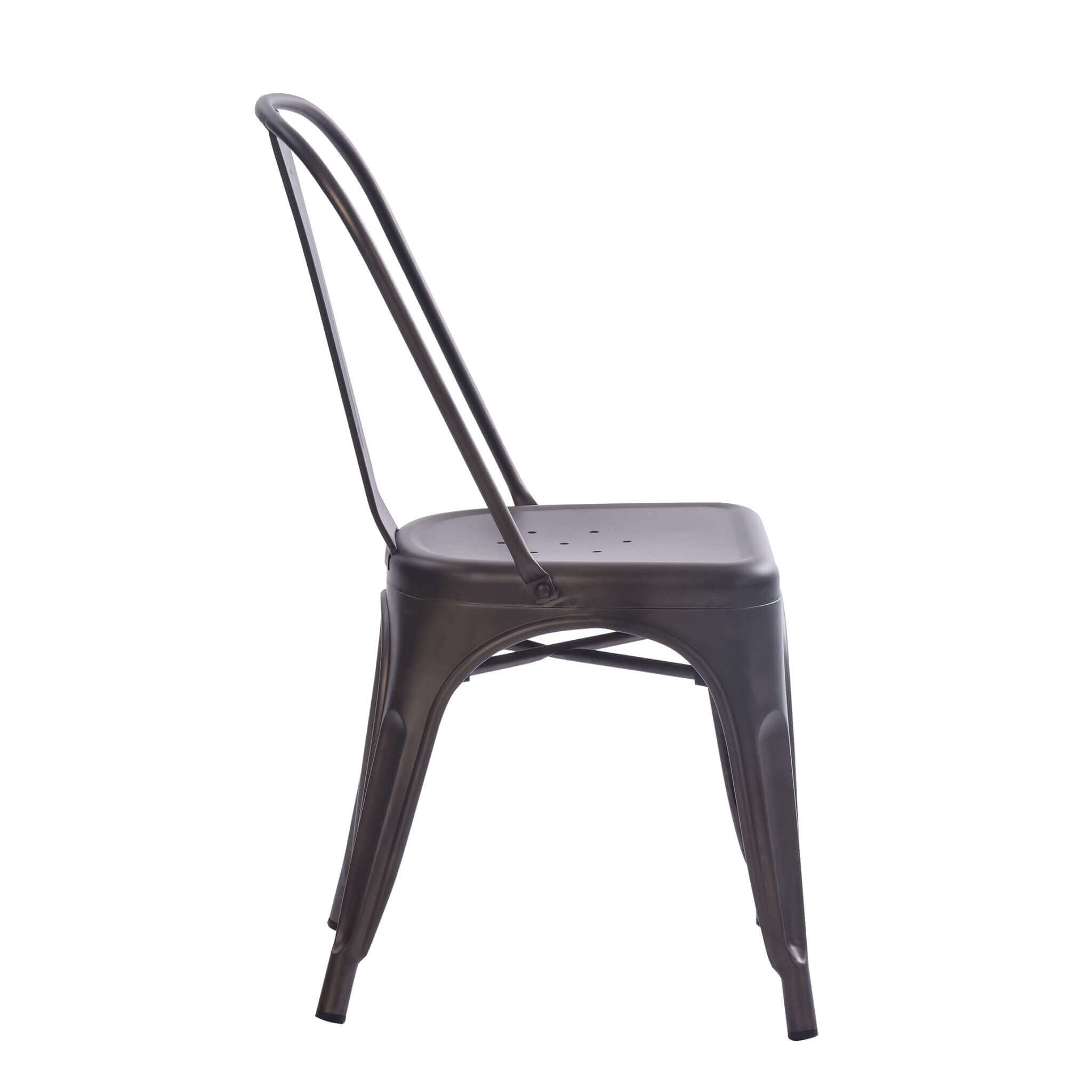 Sedia impilabile in acciaio stile industriale moderno Industrial Style D