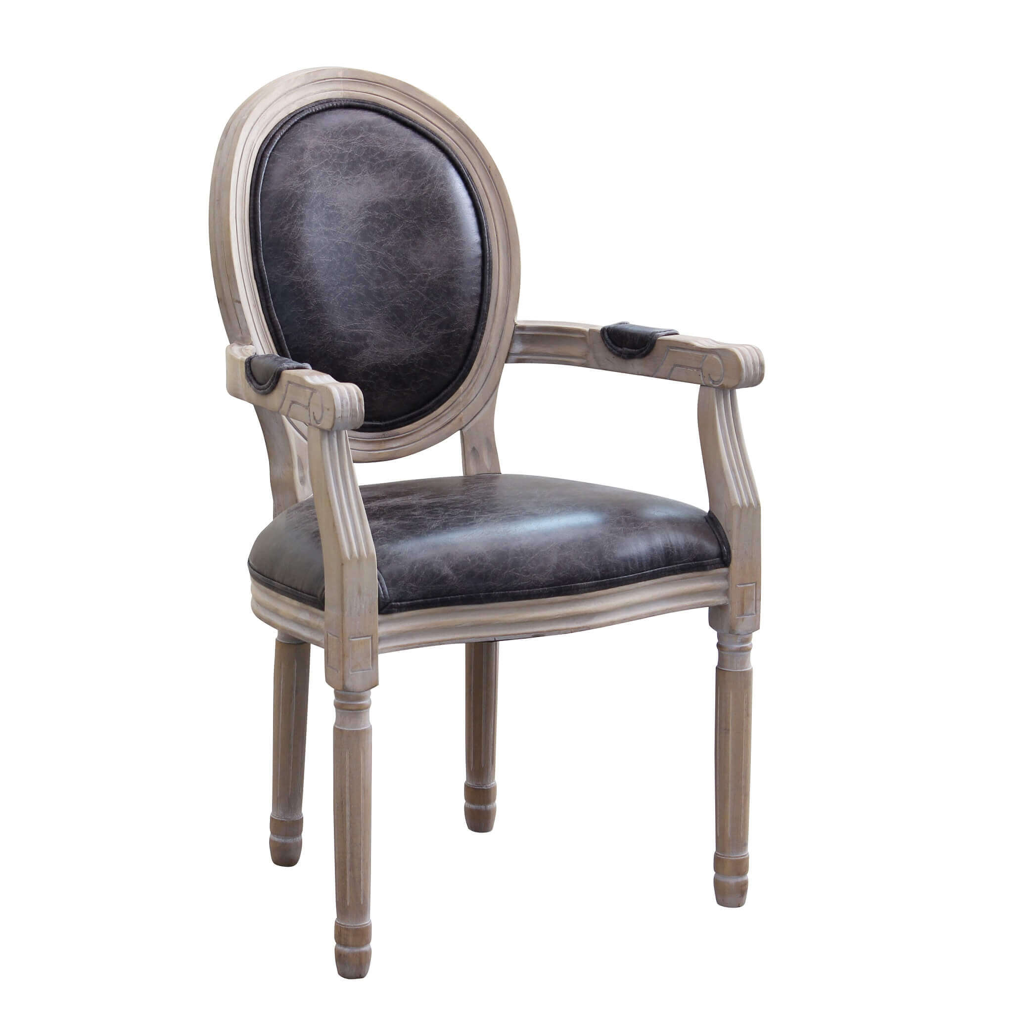 Poltrona Constance In Ecopelle Nera