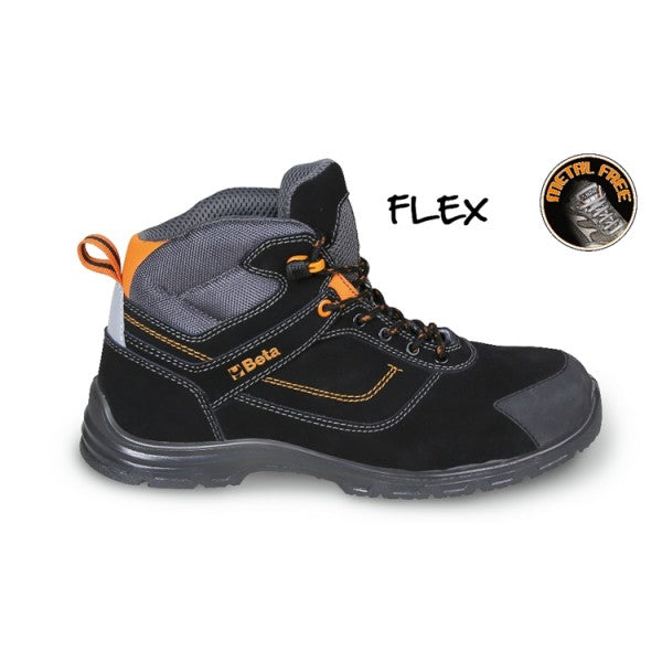 Scarpe alte stivaletti antinfortunistici in nabuk idrorepellente rapido sfilamento S3 Beta 7218FN