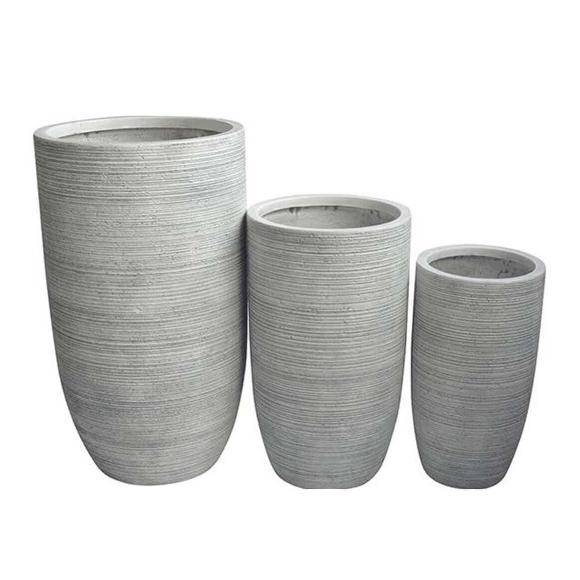 Set Di 3 Vasi Viola
