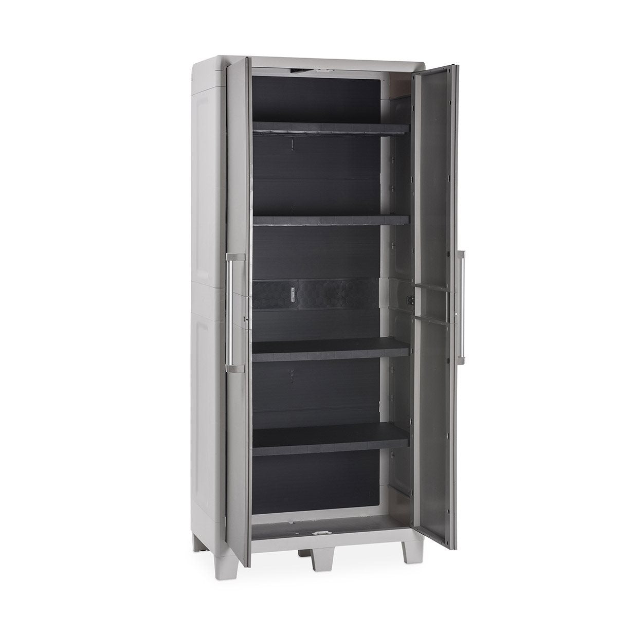Armadio Tuttopiani in resina con ripiani grigio chiaro tortora Urban XL Toomax