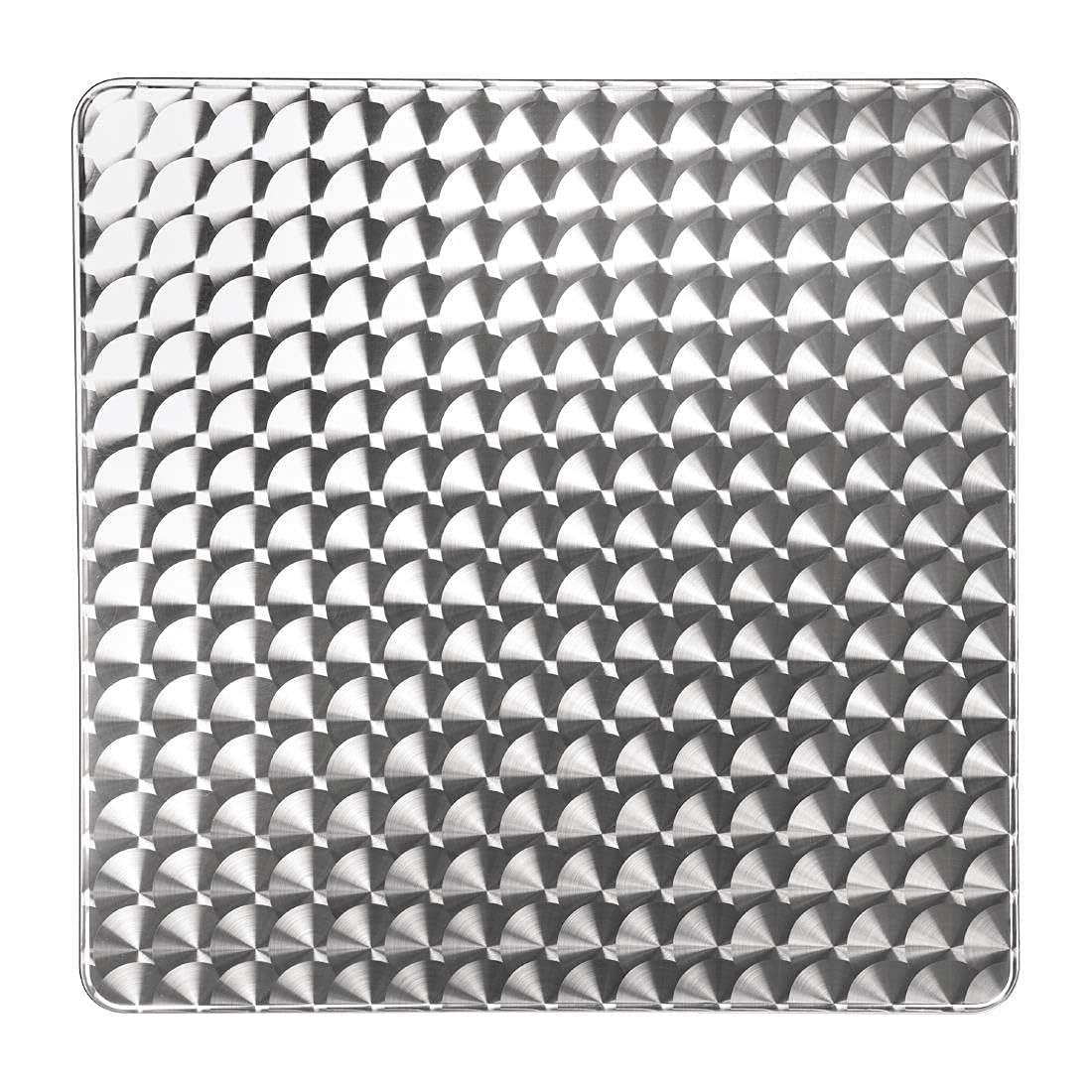 Tavolo quadrato 70x70 cm in alluminio impilabile per arredo bar waterproof da esterno Iron Square
